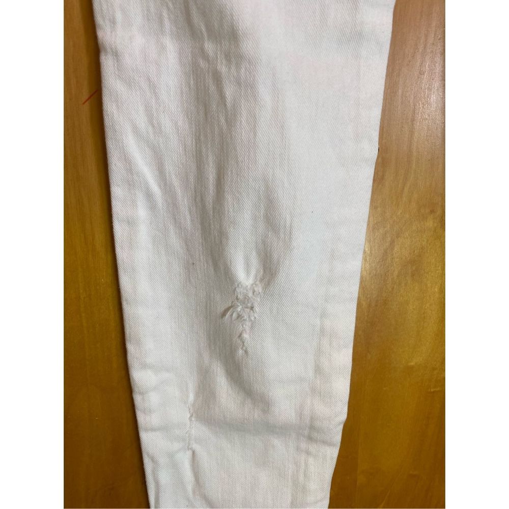 Zara White Ripped Distressed Jeans Denim Skinny Size 2 High Rise. - Picture 12 of 13